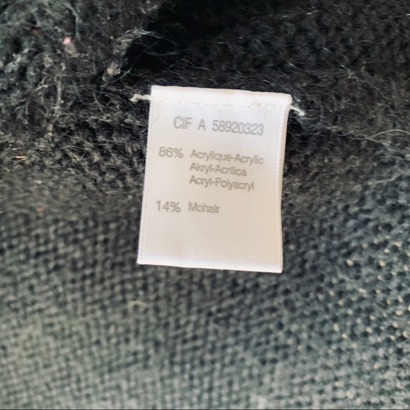 🇫🇷 CÔTÉ FEMME/ LA REDOUTE warm black poncho OS - Picture 5 of 6